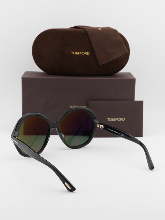 Tom Ford Annabelle-02 FT1282 01N Round Sunglasses - Black / Green main image 6
